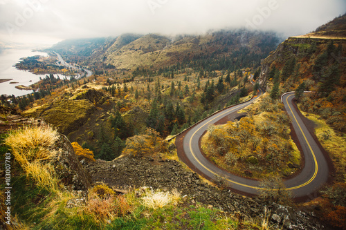 winding valley mountain road