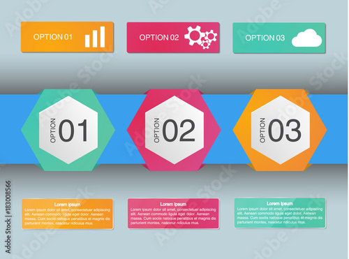 Vector infographic design template integrated background. For presentations business concept number with 6 options .