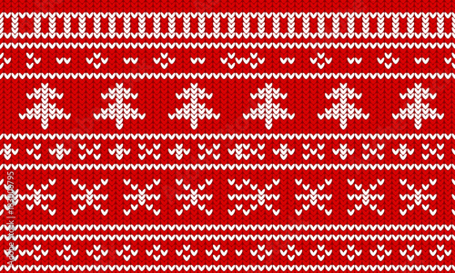Jumper Pattern Christmas Sweater Design. Seamless Knitted Pattern. Illustration
