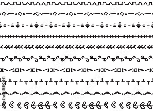 Illustrated seamless borders