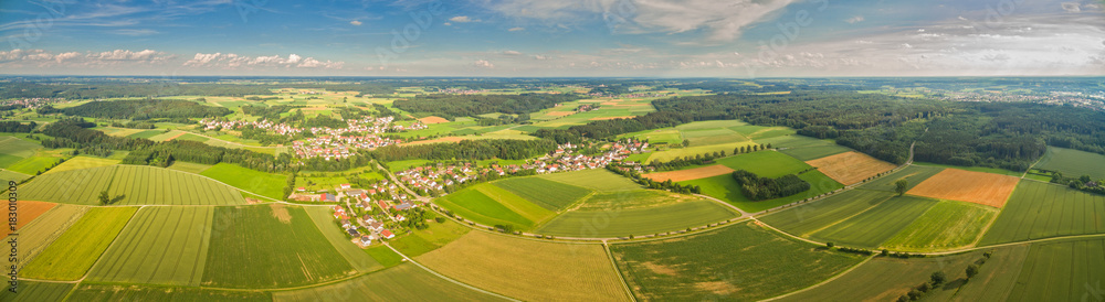 Luftaufnahme Ländlicher Raum - Panorama