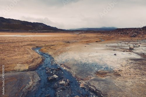 Hverir Geothermal Area In Iceland