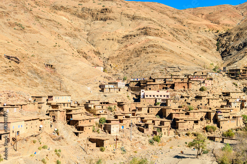 rural berber villages at moroccan atlas
