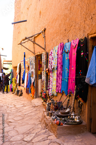 berber handicrafts at moroccan shop © jon_chica