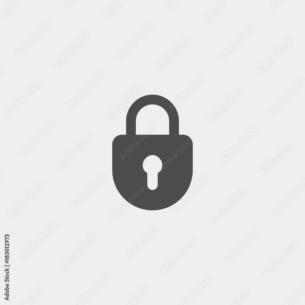Padlock flat vector icon Padlock flat vector icon
