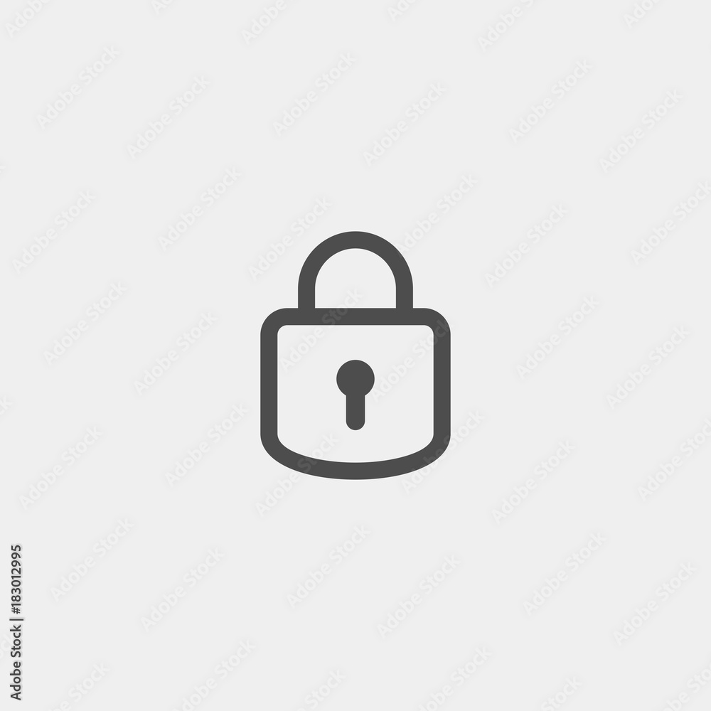 Padlock flat vector icon Padlock flat vector icon