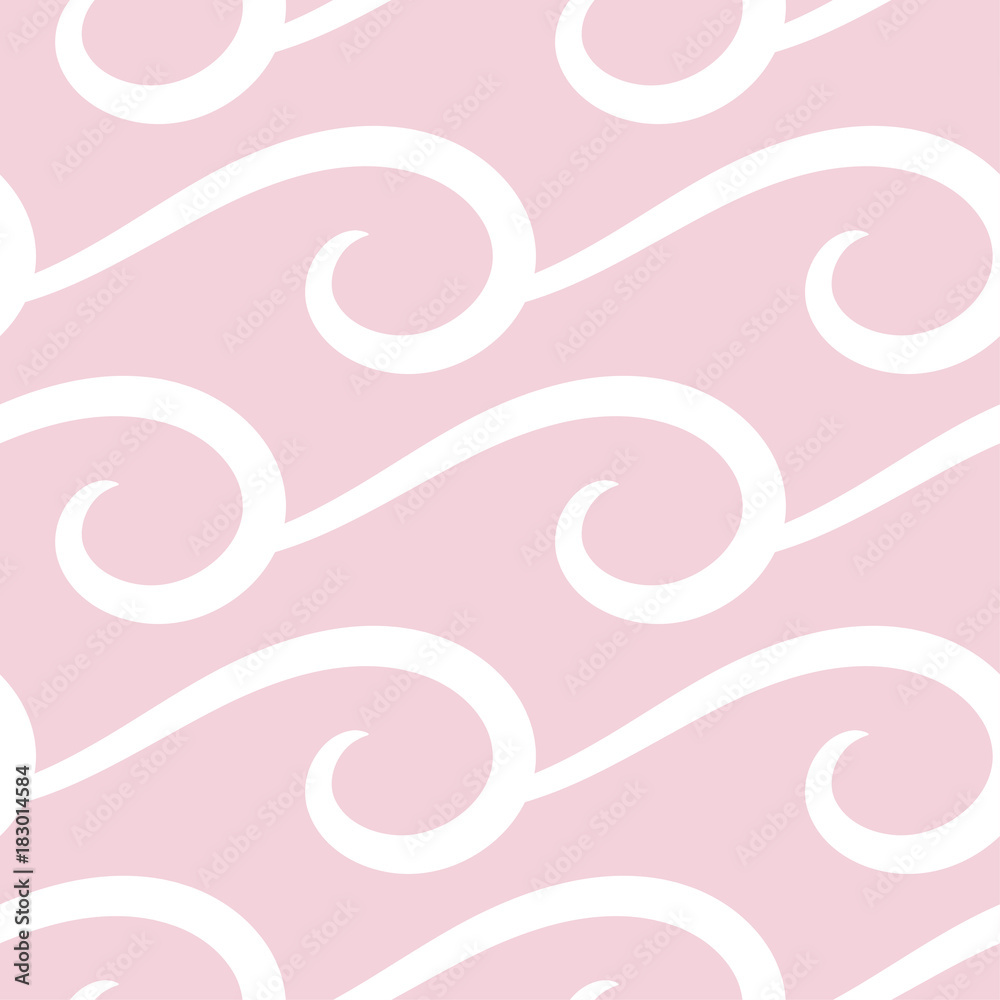 Geometric seamless pattern. Pale pink abstract background
