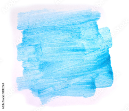 pearl blue shiny spot background ink paint. Rectangle, with texture isolated on white paper with a paint texture.
