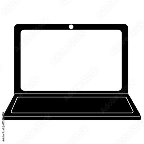 laptop wifi internet device gadget screen vector illustration black image