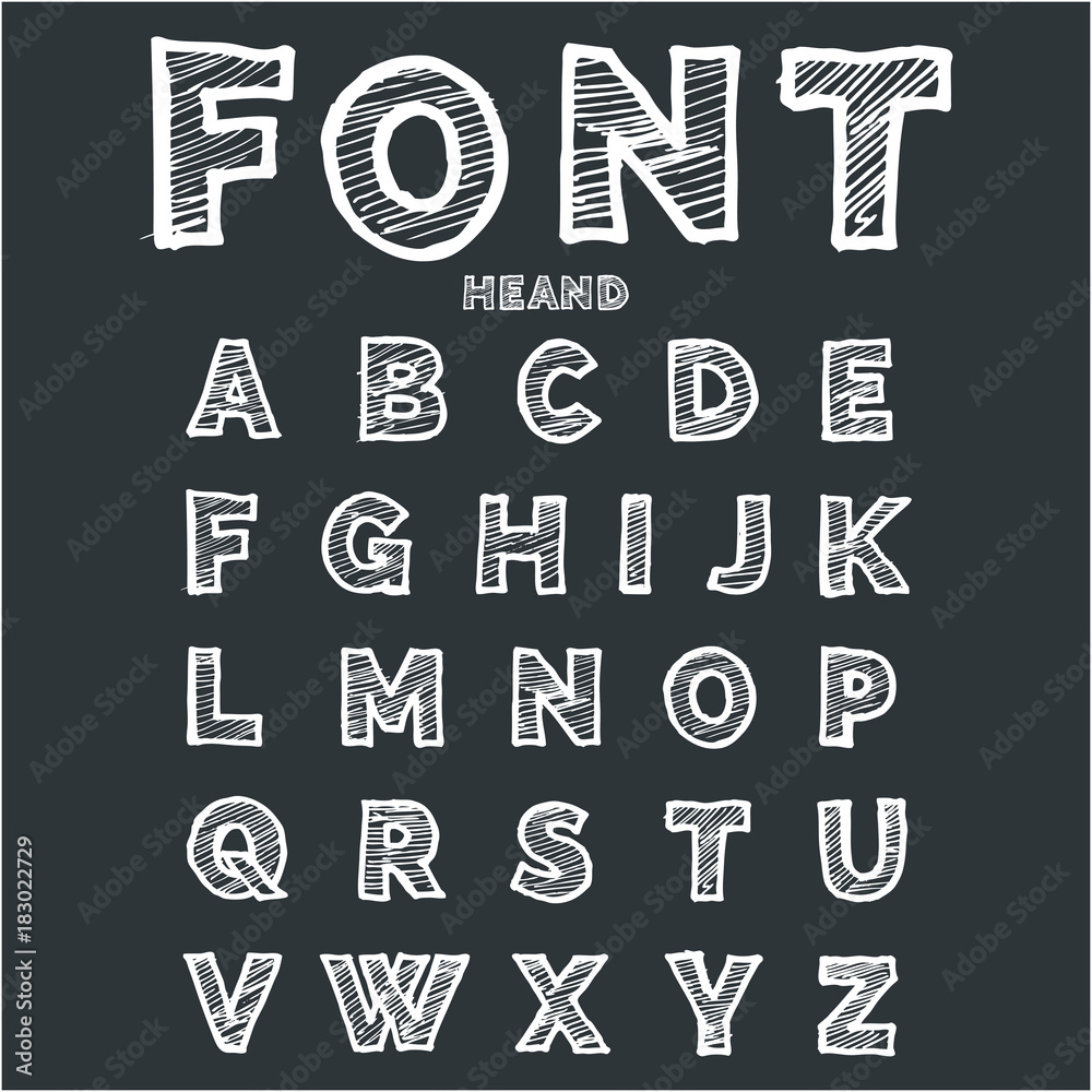 Font - pismo ręcznie rysowane