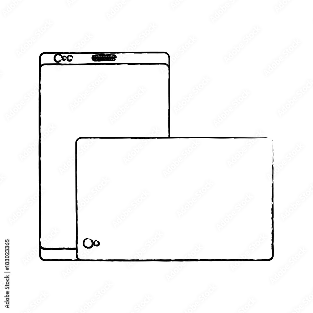smartphone gadget digital front and back view design vector illustration smartphone gadget digital front and back view design vector illustration