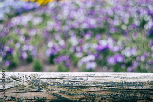 Wood and flowers