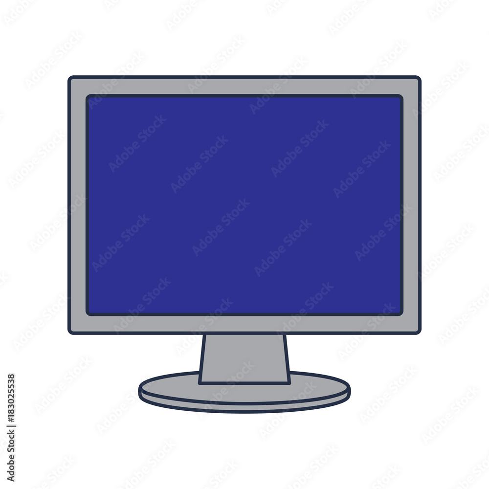 monitor computer keyboard technology device screen vector illustration blue screen monitor computer keyboard technology device screen vector illustration blue screen