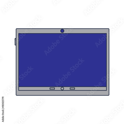 device technology tablet computer gadget vector illustration blue screen