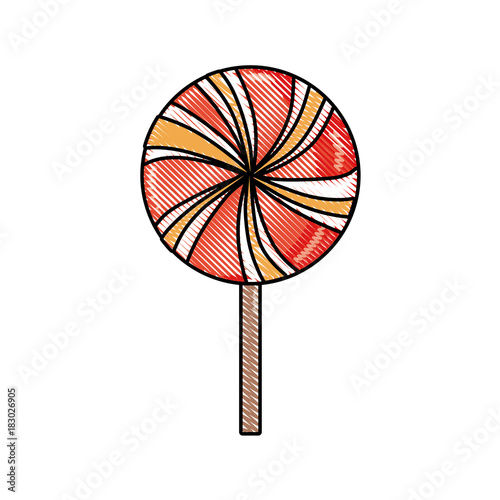grated sweet spiral lollipop caramel candy
