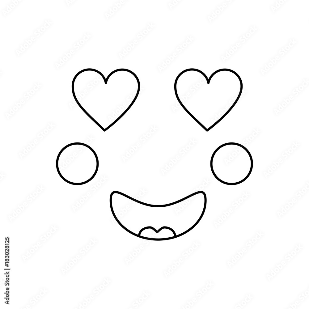 heart eyes love face emoji icon image vector illustration design heart eyes love face emoji icon image vector illustration design