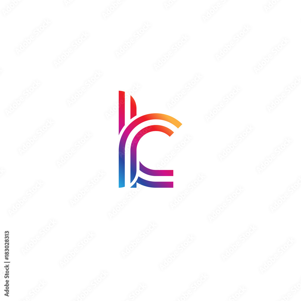 Initial lowercase letter rk, kr, linked outline rounded logo, colorful vibrant gradient color Initial lowercase letter rk, kr, linked outline rounded logo, colorful vibrant gradient color