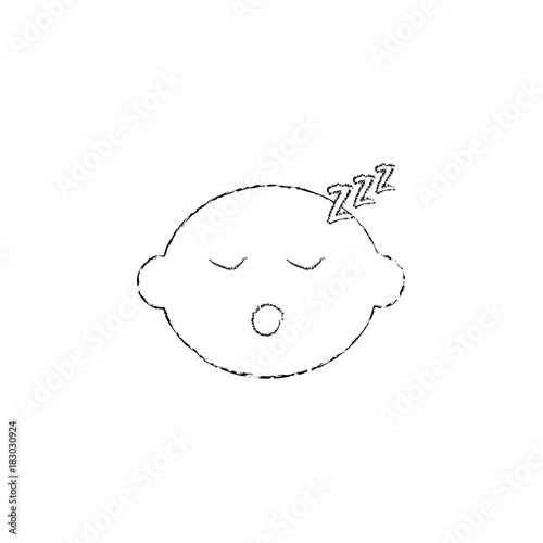 lime or lemon sleeping fruit kawaii icon image vector illustration design sketch line
