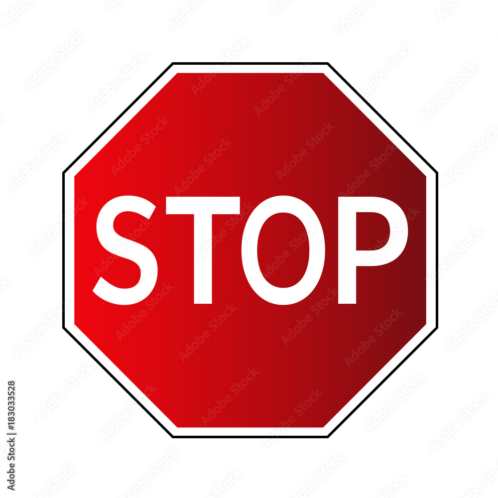 Stop traffic road sign. Prohibited red road sign isolated on white background Volume effect. No transportation attention icon. Street road danger warning icon. Symbol danger Vector illustration Stop traffic road sign. Prohibited red road sign isolated on white background Volume effect. No transportation attention icon. Street road danger warning icon. Symbol danger Vector illustration