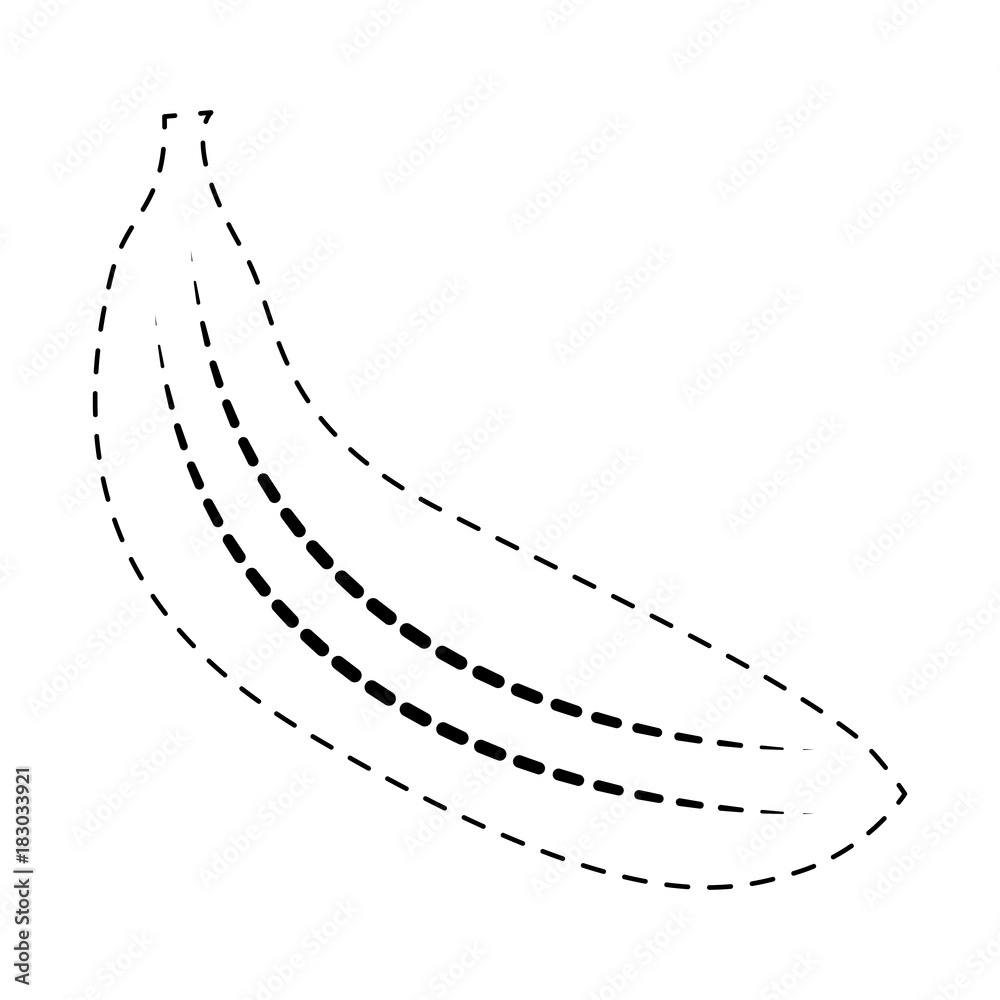 banana fruit delicious vitamins nutrition food vector illustration sticker