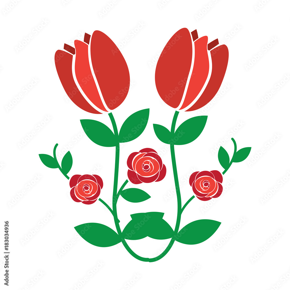 tulip flower icon image vector illustration design 