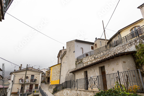 Fototapeta Naklejka Na Ścianę i Meble -  Between the streets of the small village Castel di Sangro, Abruzzo, Italy. October 13, 2017