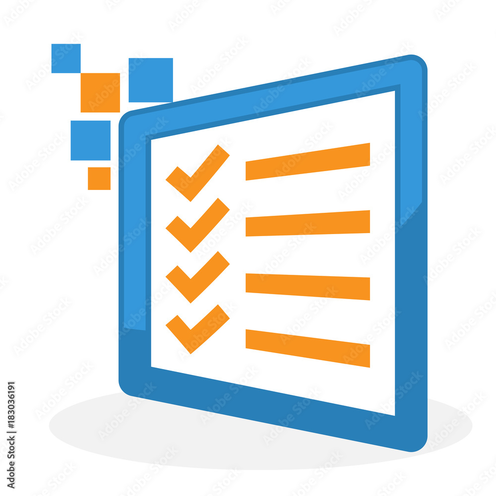 icon logo illustration for on-line survey management