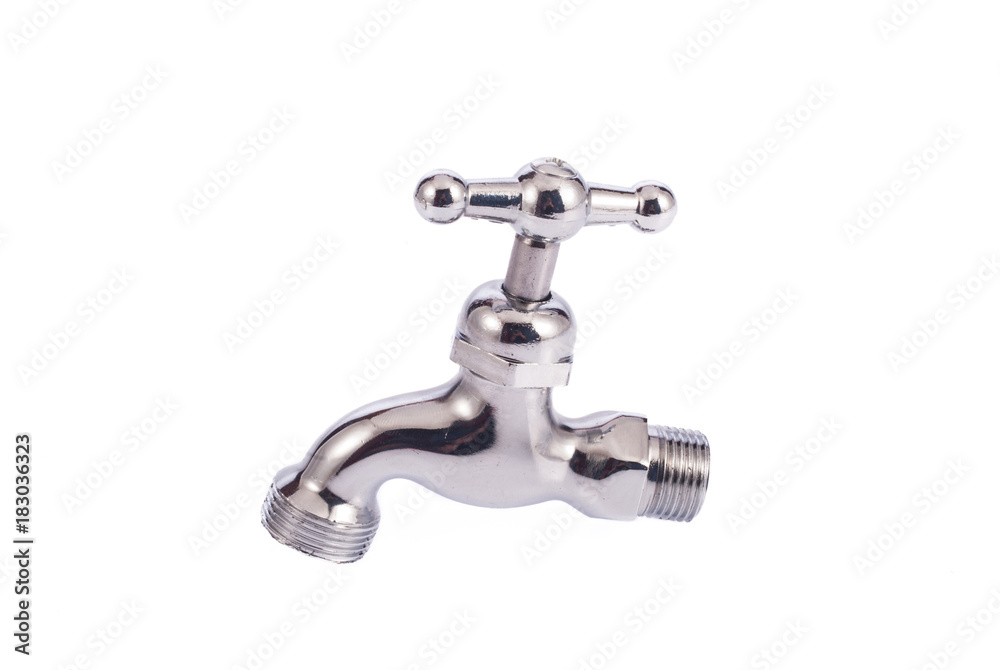 water faucet on white background water faucet on white background