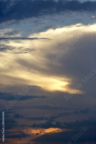 the expressive contrast of the clouds in the sky © photosaint