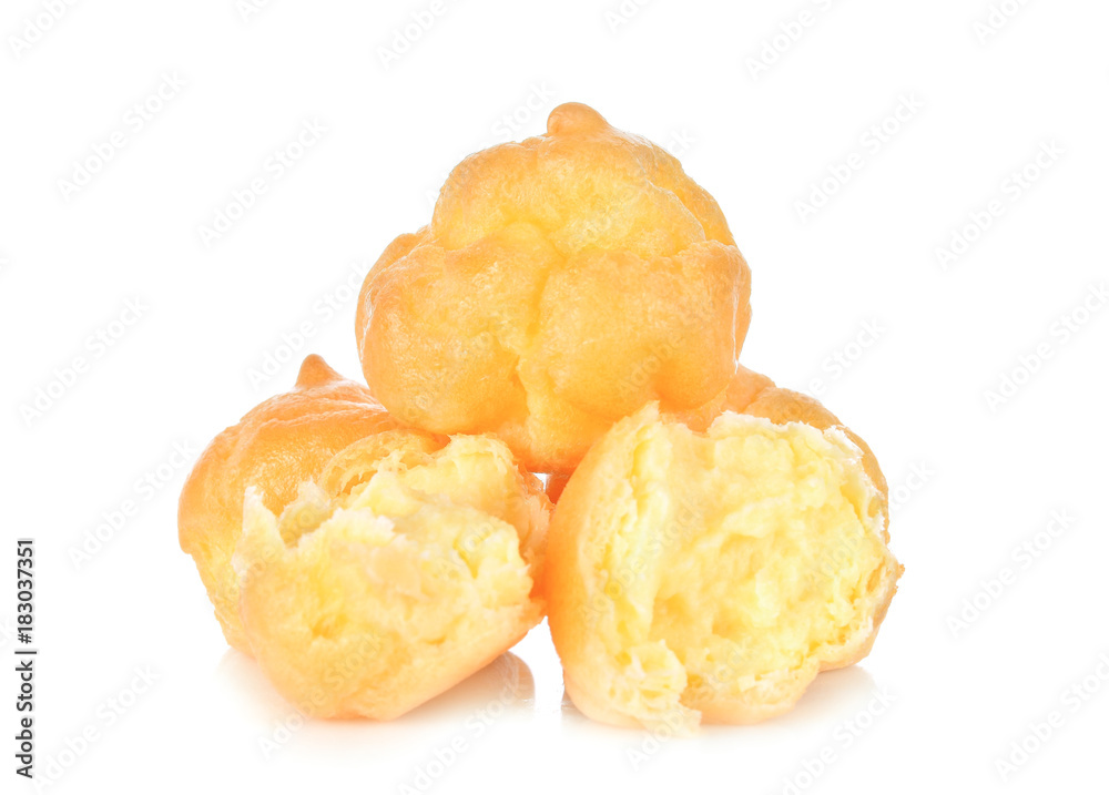 Cream Puff on white background Cream Puff on white background