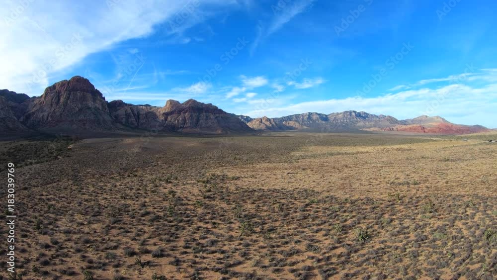 Mojave Desert aerial view of Red Rock Canyon near Las Vegas, Nevada. Mojave Desert aerial view of Red Rock Canyon near Las Vegas, Nevada.