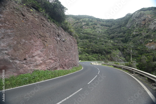 Asphalt road in Canary Islands photo