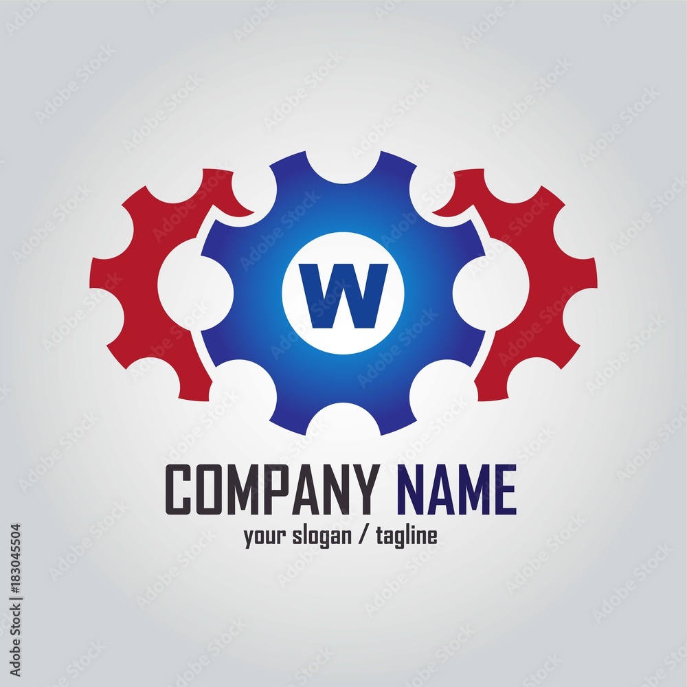 Gear design template Adobe Stock