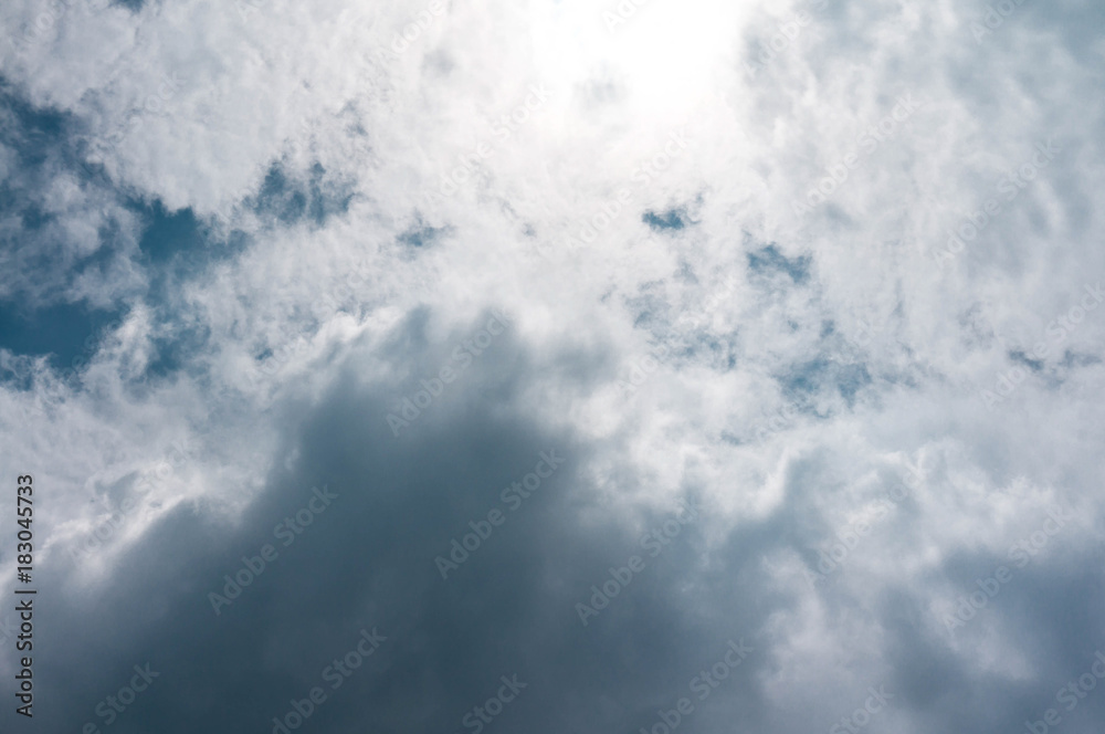 dramatic sky with cloud, dark storm clouds before rain.