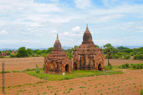 Two Temples of Bagan near Ananda in Myanmar (Burma) photo
