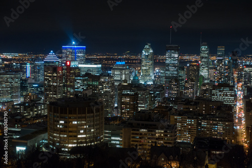 Montreal Downtown Skyline Night