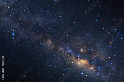 Milky way galaxy with stars and space dust in the universe