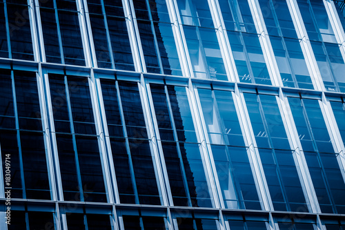 Modern architecture tone close Up in blue tone.