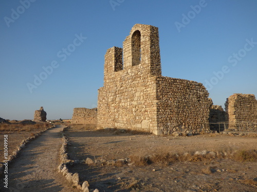 Ruinas de la ciudad romana de Valeria en Cuenca.Yacimiento romano en la Hoz del río Gritos en la localidad de Valeria, municipio de Las Valeras en Castilla-La Mancha (España) photo