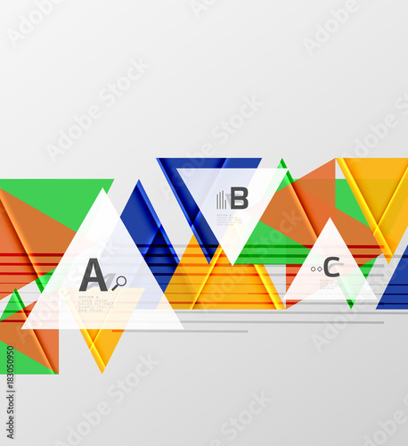 Color triangles background design