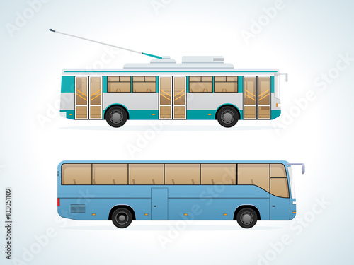 Passenger public urban transport: municipal trolley bus and intercity bus.