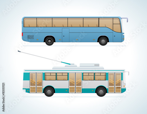 Passenger public urban transport: municipal trolley bus and intercity bus.
