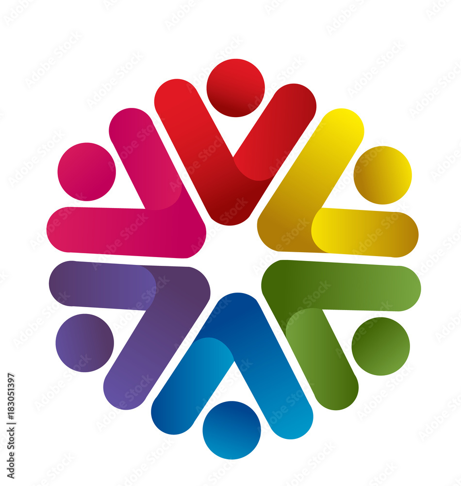 Victory teamwork people icon