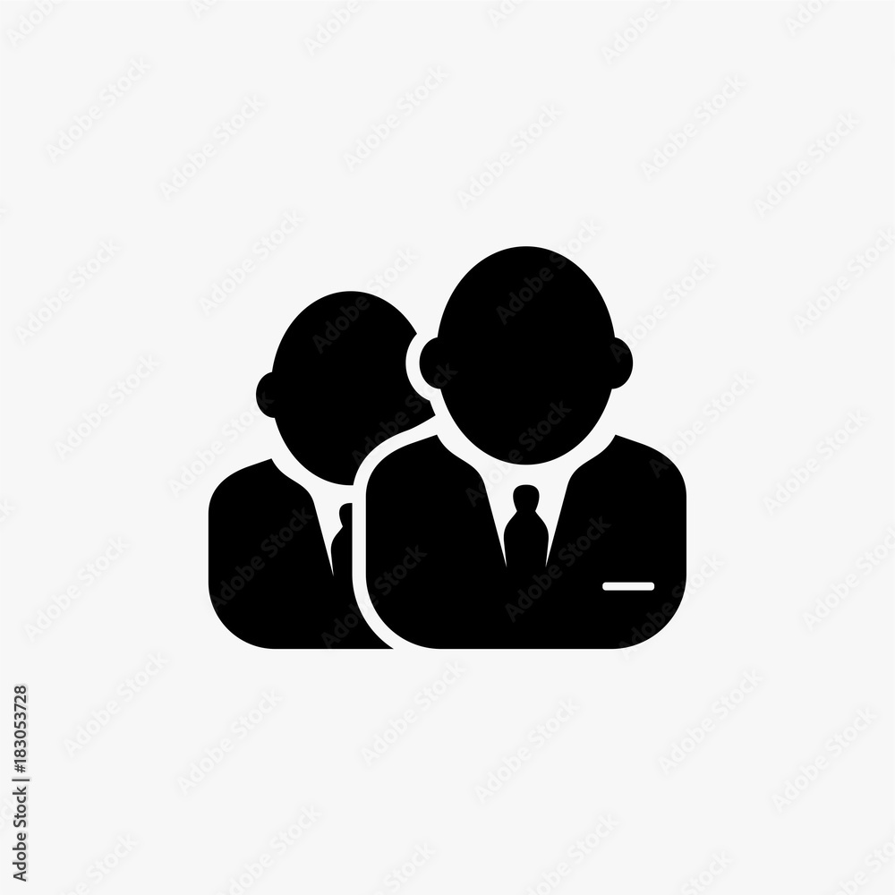 Teamwork silhouett business icon design