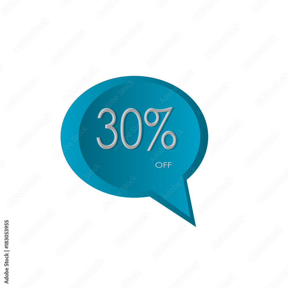 off label banner bubble speech quote box with 3d bubble speech style