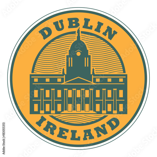 Photography Stamp with text Dublin, Ireland