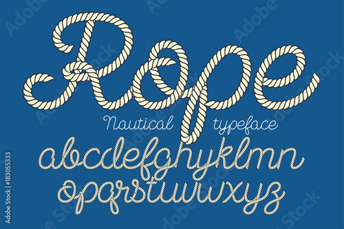 Rope alphabet vector font © Andriy Dykun