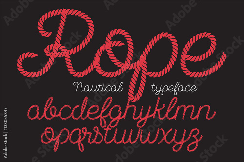 Rope alphabet vector font © Andriy Dykun