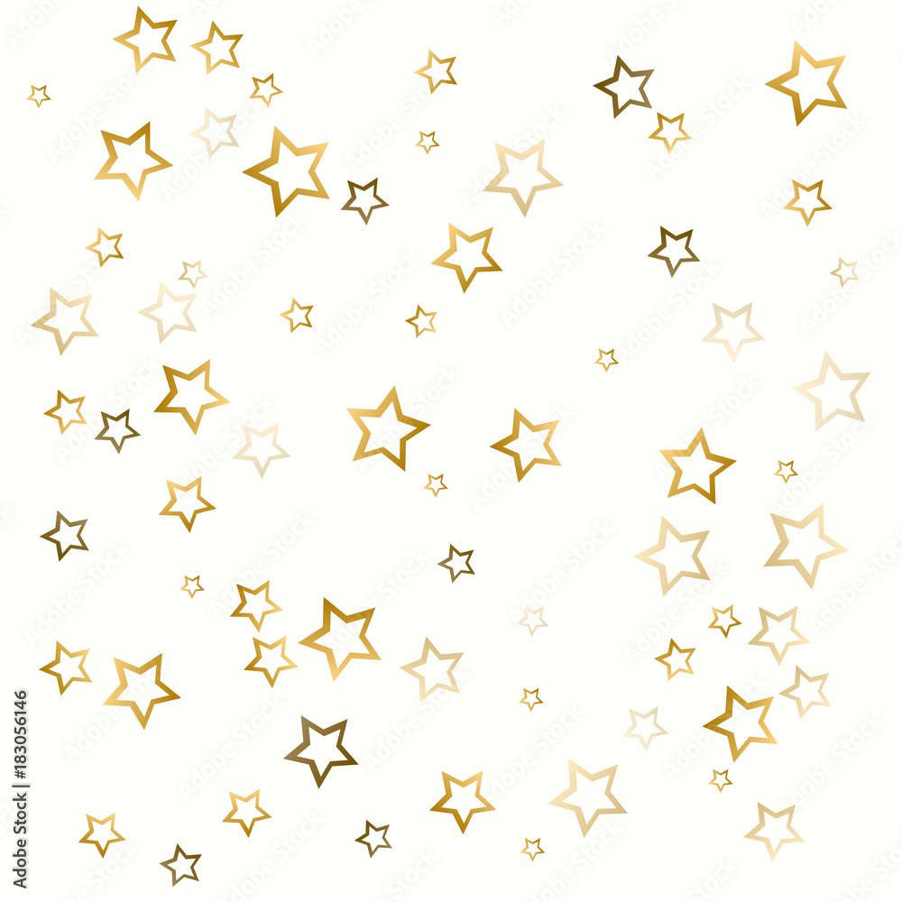 Gold star background on white. Golden abstract decoration vector. Stock  Vector | Adobe Stock