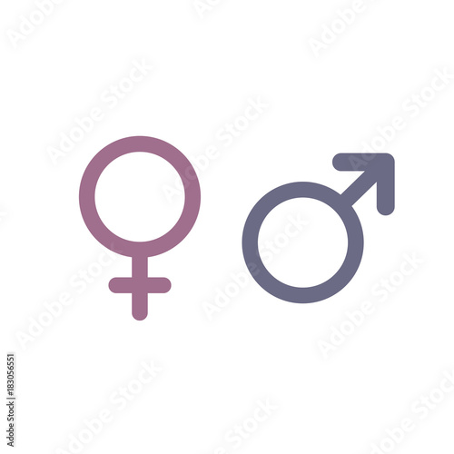 Sex icon. Gender Signs. Male and female symbols.